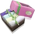 Bamboo Baby Washcloths (8 Pack) Soft Cloth Wipes New Baby Shower Registry Gifts (Pink Gift Box)