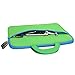 Evecase HP Stream 13 Sleeve Case, Portable Slim Neoprene Travel Carrying Sleeve Case Bag w/ Dual Handle and Accessory Pocket for HP Stream 13.3-14inch Laptop – Green