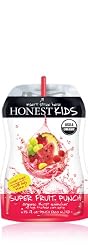 Honest Kids Certified Organic Fruit Quencher, Superfruit Punch, 6.75-Ounce Pouches (Pack of 32)