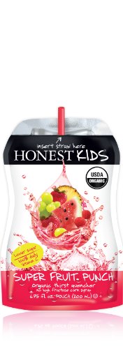 Honest Kids Certified Organic Fruit Quencher, Superfruit Punch, 6.75-Ounce Pouches (Pack of 32)