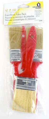 Helping Hand Assorted Paint Brush Value Pack, Set of 4, 3-Pack