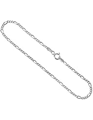 Sterling Silver Italian Figaro Chain Necklaces & Bracelets 2.3mm Nickel Free, sizes 7 - 30 inch