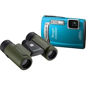 Olympus Stylus Tough 14 Megapixel TG-320 Camera and Binocular Kit