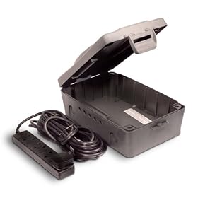 Masterplug Weatherproof Box with 4 Socket 10m Extension Lead