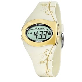 Calypso - K5523/1 - Montre Femme - Quartz - Digitale - Eclairage-Chronom�tre-Alarme - Bracelet Caoutchouc Blanc