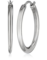 Fossil Steel Hoop Earrings