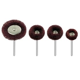 Buy 4pc Aluminum Oxide Fiber Buffing Wheels - Satin-Finish Abrasive for Rust, Paint... by EK now!