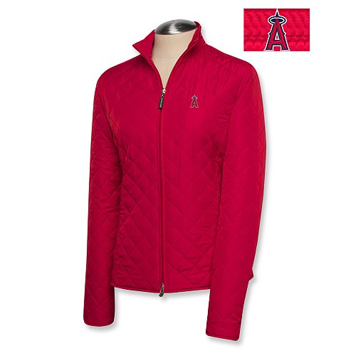 Los Angeles Angels Of Anaheim Women's Quilted Jacket By Cutter & Buck Small