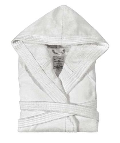 Tom Tailor 110401/900/703 \"Basic Velours\" Bademantel, mit Kapuze, Gr. L, wei&szlig; Preisvergleich