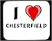 I Love Chesterfield Decorated Mouse Pad