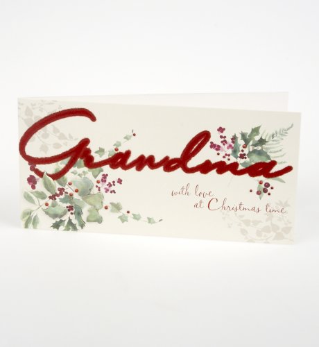 Red Flock Grandma Text Card