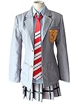 【ひなたコスプレ専門店】四月は君の嘘風　コスプレ衣装　宮園かをり　コスチューム女子学生　制服　高品質　ハロウィン仮装　イベント　祭り　激安　平服　ユニフォーム　お買い得!Mサイズ
