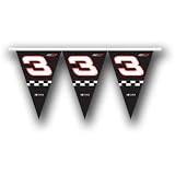 Dale Earnhardt #3 NASCAR 25Ft String Of 6"" x 9"" Party Pennants (Flags)