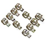 【ノーブランド品】 65MNばね鋼　スプリングクリップ ホースクリップ シリコンパイプクランプ 12mm エアホース管 水道管 燃料配管 シリコーン真空ホース　１０個