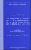 Les principes généraux dans la jurisprudence de la Cour européenne des Droits de l\'Homme