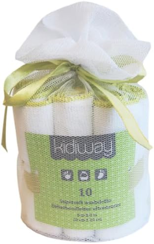 Kidiway Supersoft Washcloth, Green, 10 Count