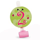 Ladybugs: Oh So Sweet 2nd Birthday Blowouts (8) Party Supplies