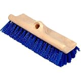 Pool Pals BR385 10" Dual Surface Acid/Deck Brush Cream Wood and Blue Bristles