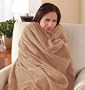 Sunbeam Microplush Throw Camelot Cuddler Heated Electric Warming Heating Blanket, Mushroom Beige