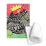 Hen, 1998 (w/c and ink on paper) by Maylee.. - Tea Towel 100% Cotton - Art247 - Tea Towel - 46x70cm