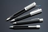 Faber Castell Mondoro Precious Resin Fountain Pen - Black/Silver, Fine Nib 147531