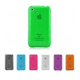 GREEN Apple iPhone 3G 3Gs 8GB 16GB 32GB BUBBLE Transparent Jelly Silicone S ....