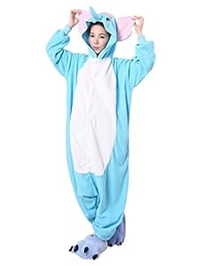 Sunrise Adult Giraffe Onesie Costume Kigurumi Pajamas (Large, Elephant)