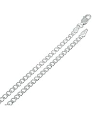 3MM Thick - Cuban Link Curb Chain Necklace/Bracelet - Genuine .925 Solid Sterling Silver