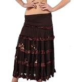 Romeo & Juliet Couture Chiffon Skirt with Sequin Accents in Brown 41GgJ5Quu8L. SL160 Romeo & Juliet Couture Chiffon Skirt with Sequin Accents in Brown