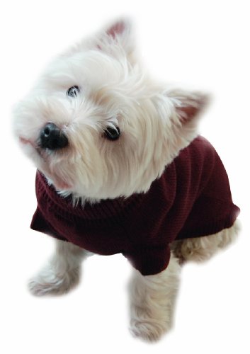 Dogs Kingdom DKROLPULB Rollkragenpullover mit Zopfmuster, braun, Gr. 30 cm R&uuml;ckenl&auml;nge Preisvergleich