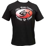 Martial Arts T-Shirt - Fall Seven Times Oval Slogan