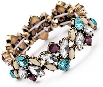Retro Jewel Tone Stretch Bracelet