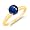 1/2 CT Blue Sapphire Solitaire Ring 14K Yellow Gold In Size 5 (Available In Sizes 5 - 10)