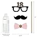 Chic 18th Birthday - Pink, Black and Gold - Birthday Party Photo Booth Props Kit - 20 Count