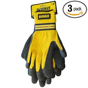 DeWalt DPG70L-3PK Coated Gripper Gloves, Large, 3-Pack: Home Improvement