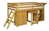 CABIN BED WITH DOUBLE CUPBOARD, BOOKCASE AND DESK FROM CENTURION PINE