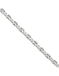 Sterling Silver Diamond X Bracelet