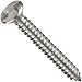 Plain 18-8 Stainless Steel Tamper Resistant Sheet Metal Screw, USA Made, Oval Head,  One Way Slotted Drive