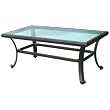 Darlee Series 50 Glass Top Aluminum Outdoor Patio Coffee Table - 42 X 24 Inch Rectangular - Antique Bronze