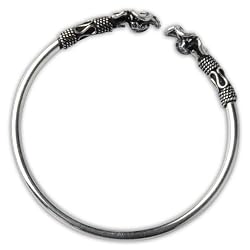 India Jewelery Sterling Silver Bracelet Dia 2.1 inches