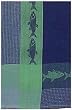Waffle Weave 100% Cotton Navy Fish Dishtowel 18" X 28" Set / 6
