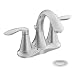 MOEN 6410 Eva 2-Handle Lavatory Faucet with Drain Assembly, Chrome