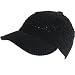 COTTON, MESH KNIT, CROCHET - VISOR BALL CAP / HAT ** BLACK: Small / Medium