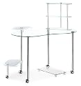 Nova Computer Desk With Tempered Glass And Stand