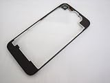 Black Color Transparent Plastic Glass ~ Full Battery Back Cover Case Housing without logo for Apple Iphone 4 G 4G with Frame ~ Repair Parts Replacement