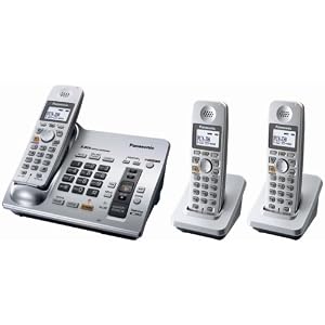 Panasonic KX-TG6073S 5.8 GHz Expandable Digital Cordless Answering System with 3 Handsets
