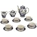 Set of 15 Blue and White Porcelain Tea Set