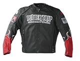 Power Trip Chaos Mens Motorcycle Jacket Black/Red XXL
