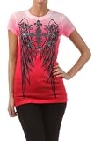 Hip Tee Embellished Sublimation Fleur de Lis & Wings Tee