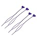 SODIAL(R) 4 Pcs Purple Heart Decor Y Shape Hair Ponytail Styling Maker